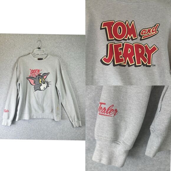 Tom And‎ Jerry X Tealer Sweatshirt Womens M Long Sleeve Pullover Skater Grunge - Picture 2 of 13